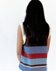 Annie Blue Striped Vest