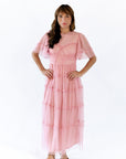 Georgina Mesh Dress · Blush