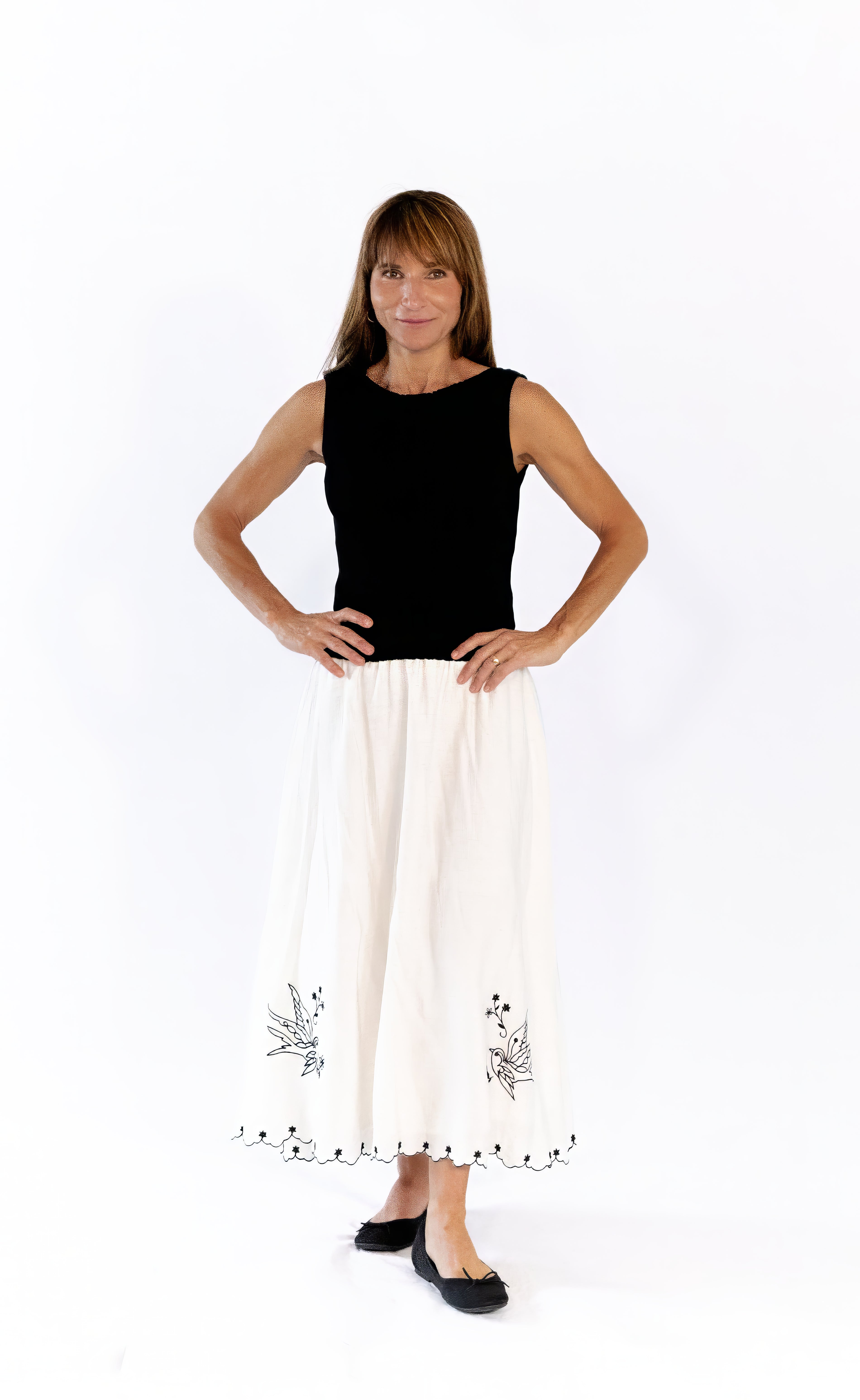 Dakota Embroidered Midi Skirt