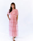 Georgina Mesh Dress · Blush