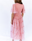 Georgina Mesh Dress · Blush