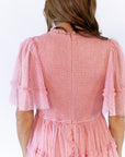 Georgina Mesh Dress · Blush