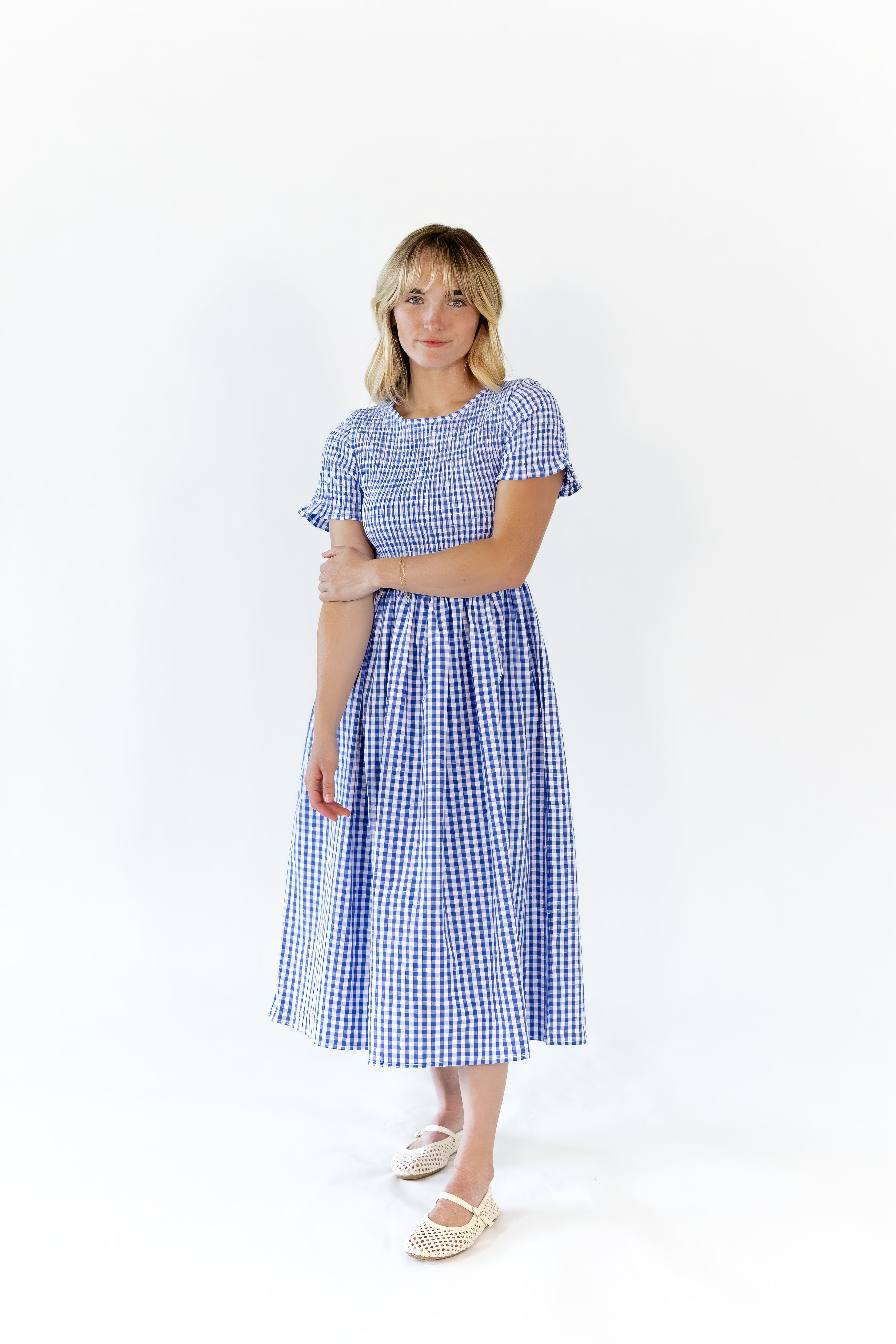 Ives Gingham Midi Dress