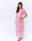 Georgina Mesh Dress · Blush
