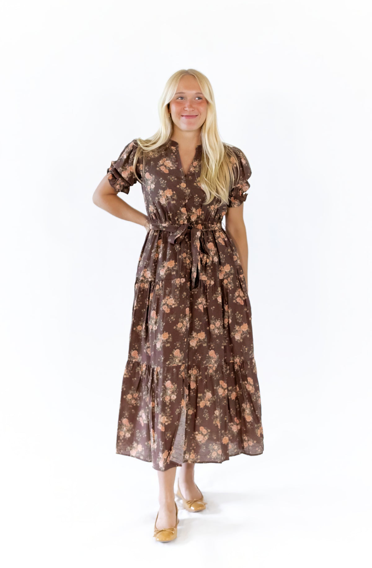 Forest Floral Midi Dress