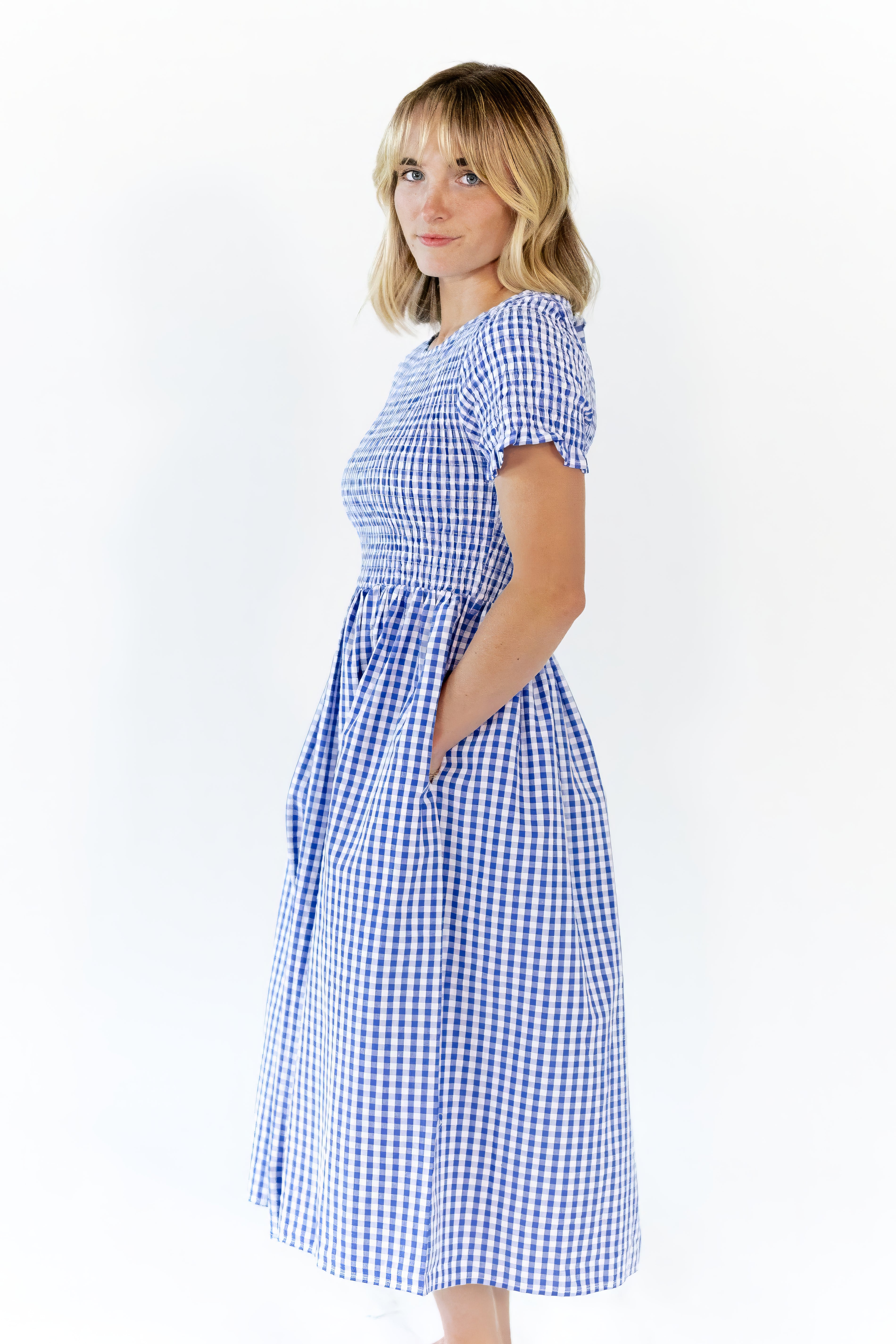 Ives Gingham Midi Dress