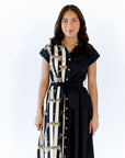 Mecca Striped Cheetah Maxi Dress
