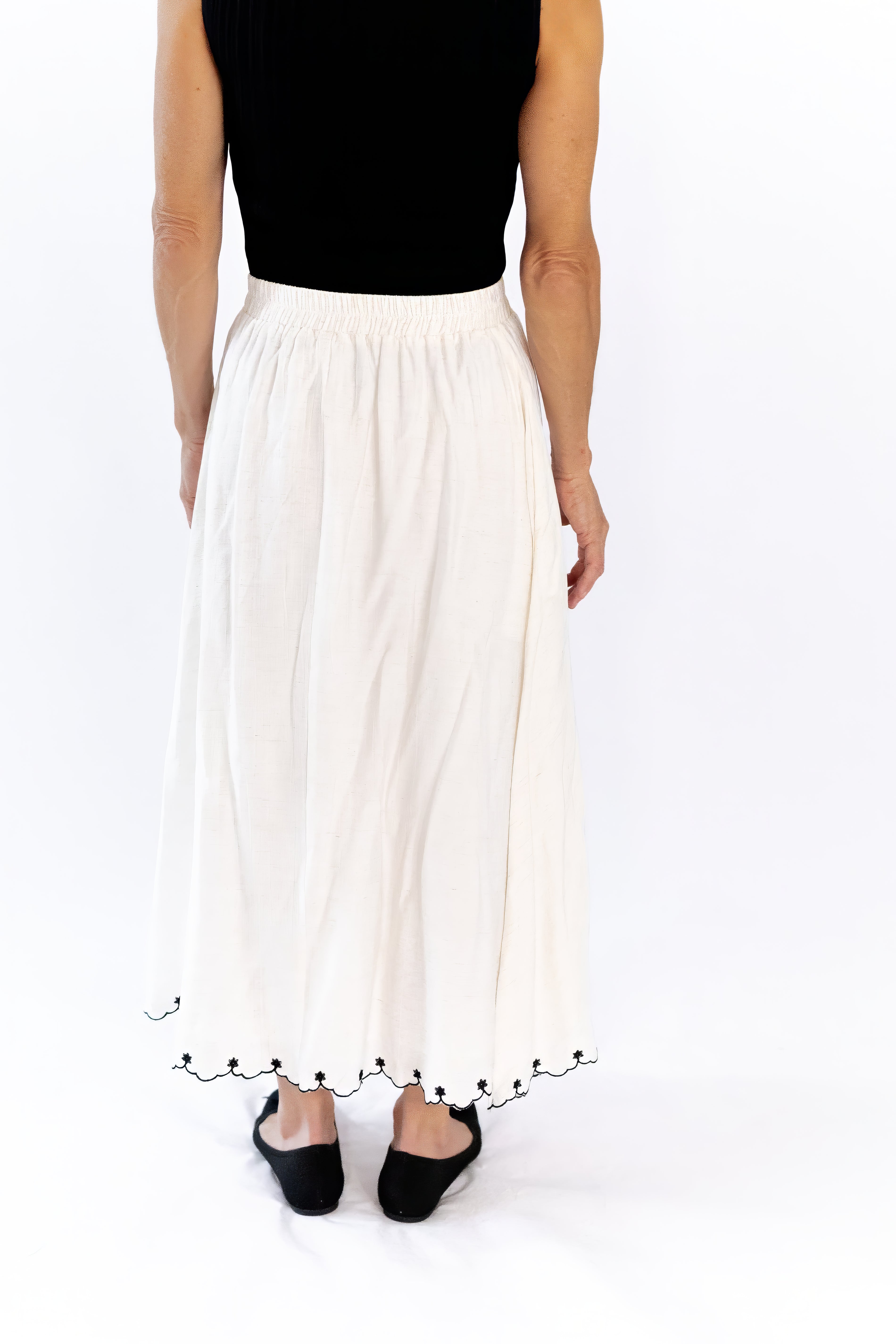 Dakota Embroidered Midi Skirt