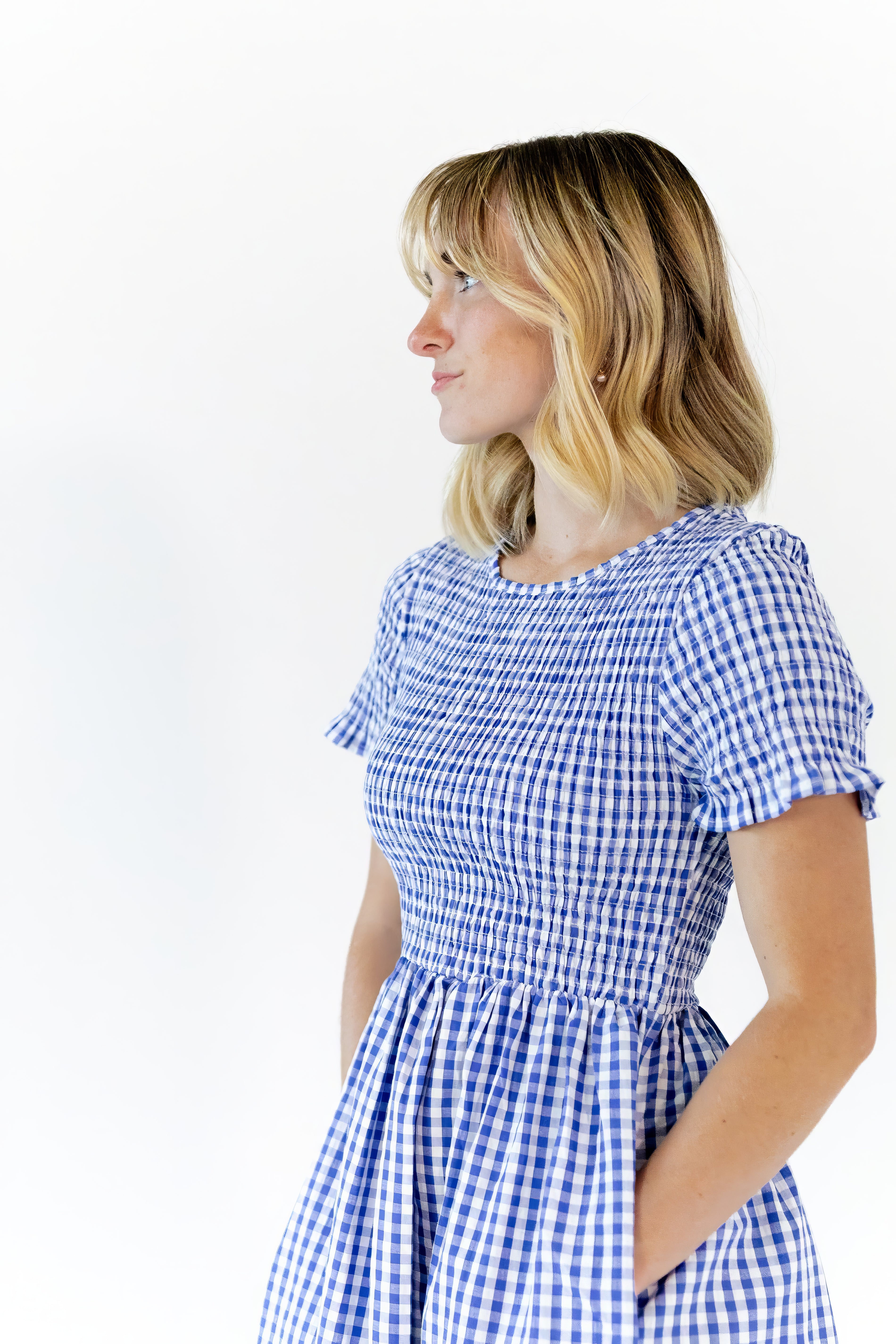 Ives Gingham Midi Dress