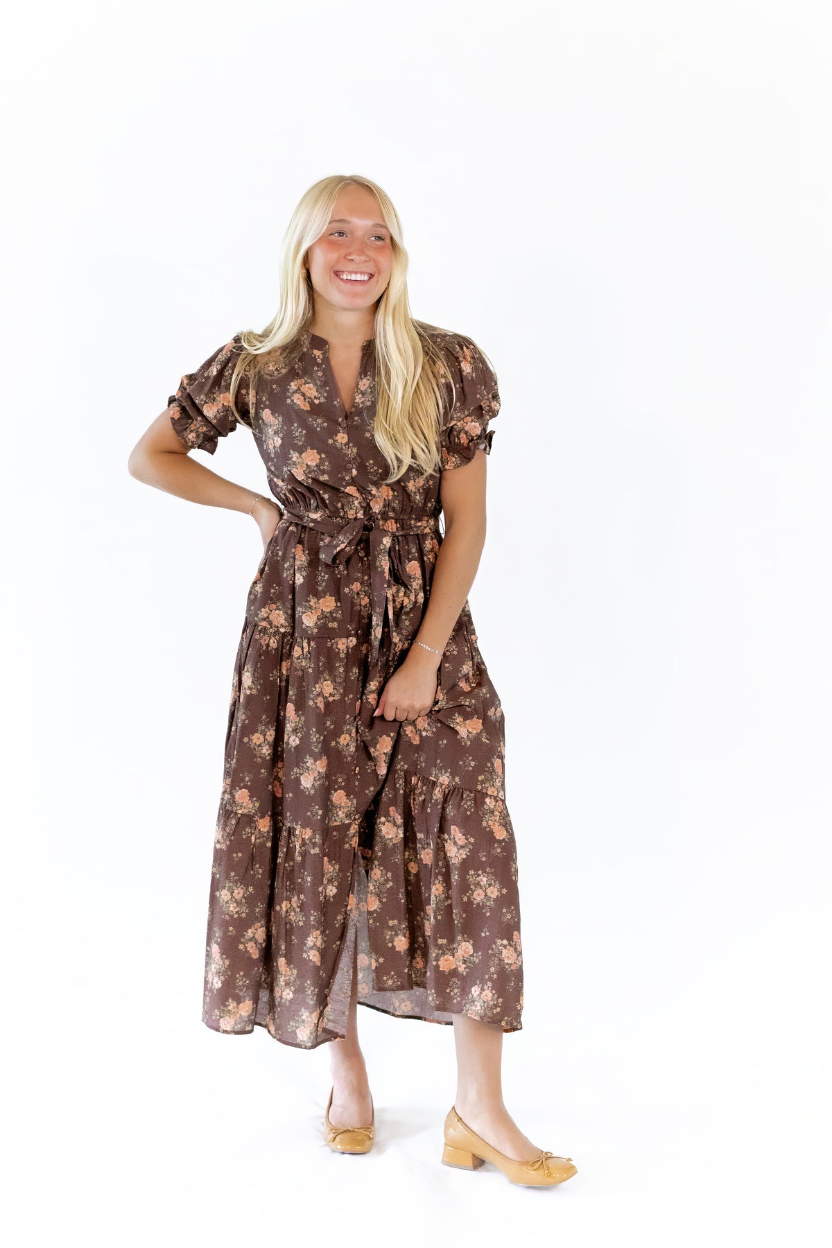 Forest Floral Midi Dress
