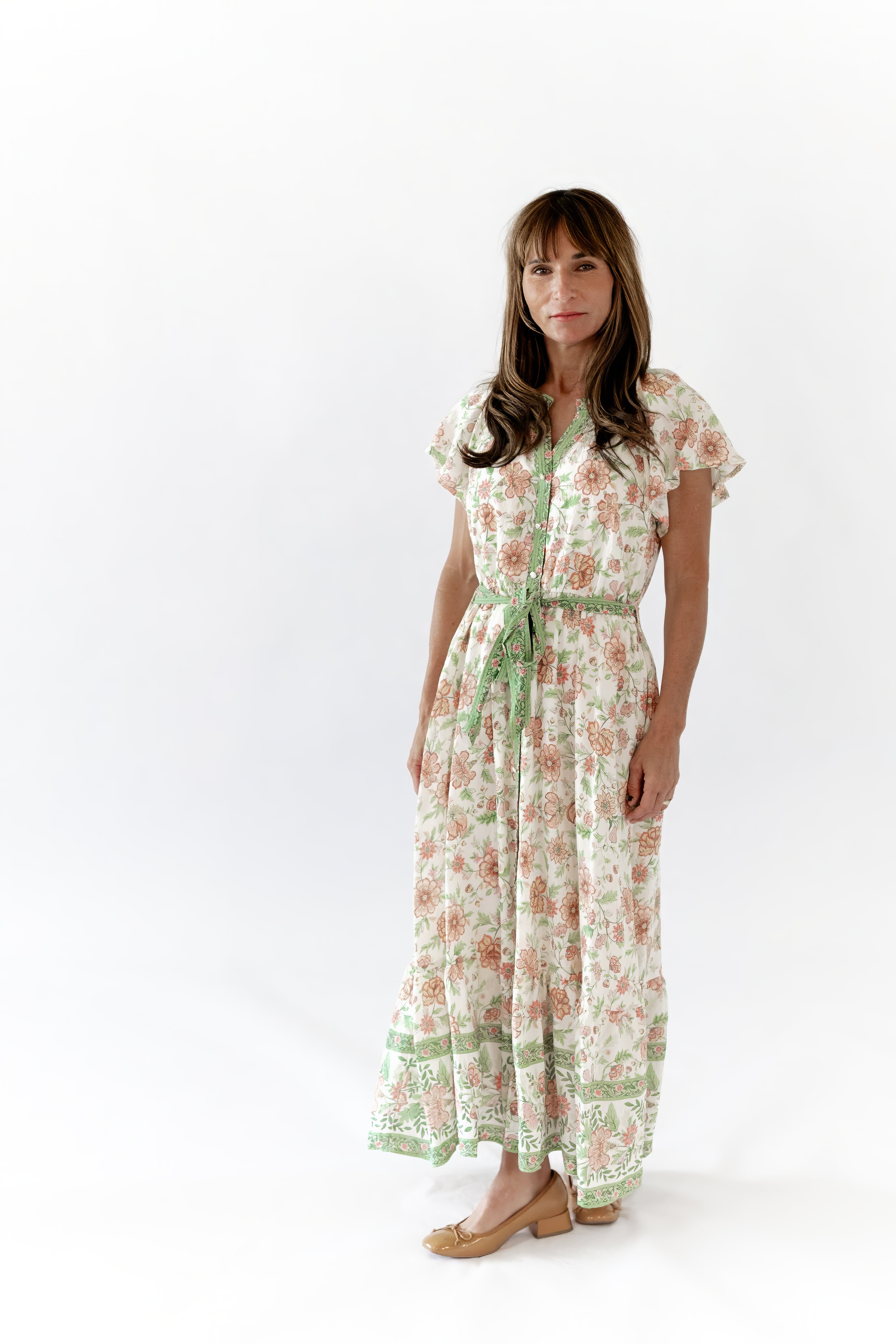 alissa floral midi dress Alyssa Mixed Print Midi Dress