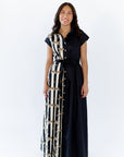 Mecca Striped Cheetah Maxi Dress