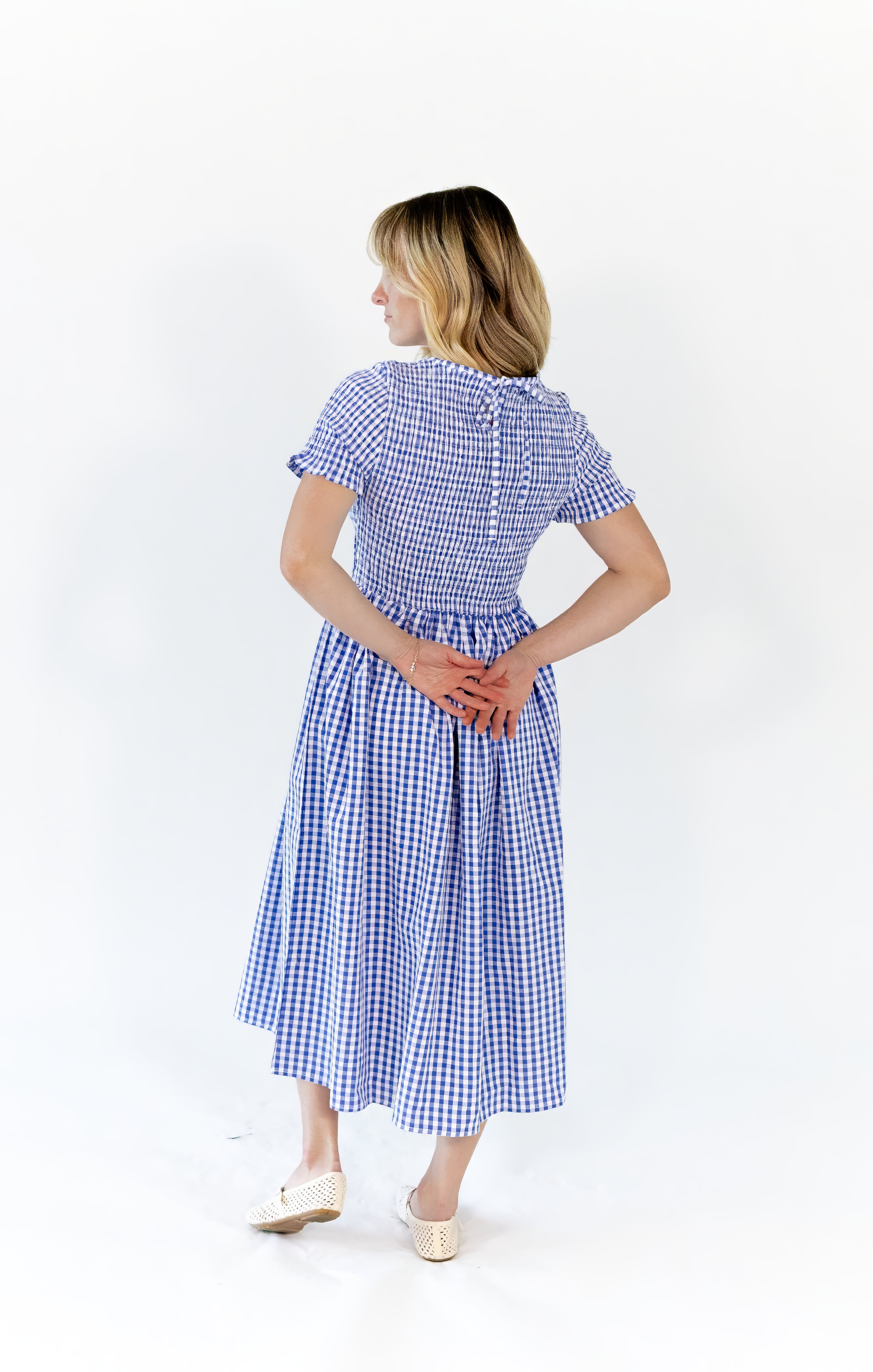 Ives Gingham Midi Dress