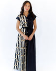 Mecca Striped Cheetah Maxi Dress