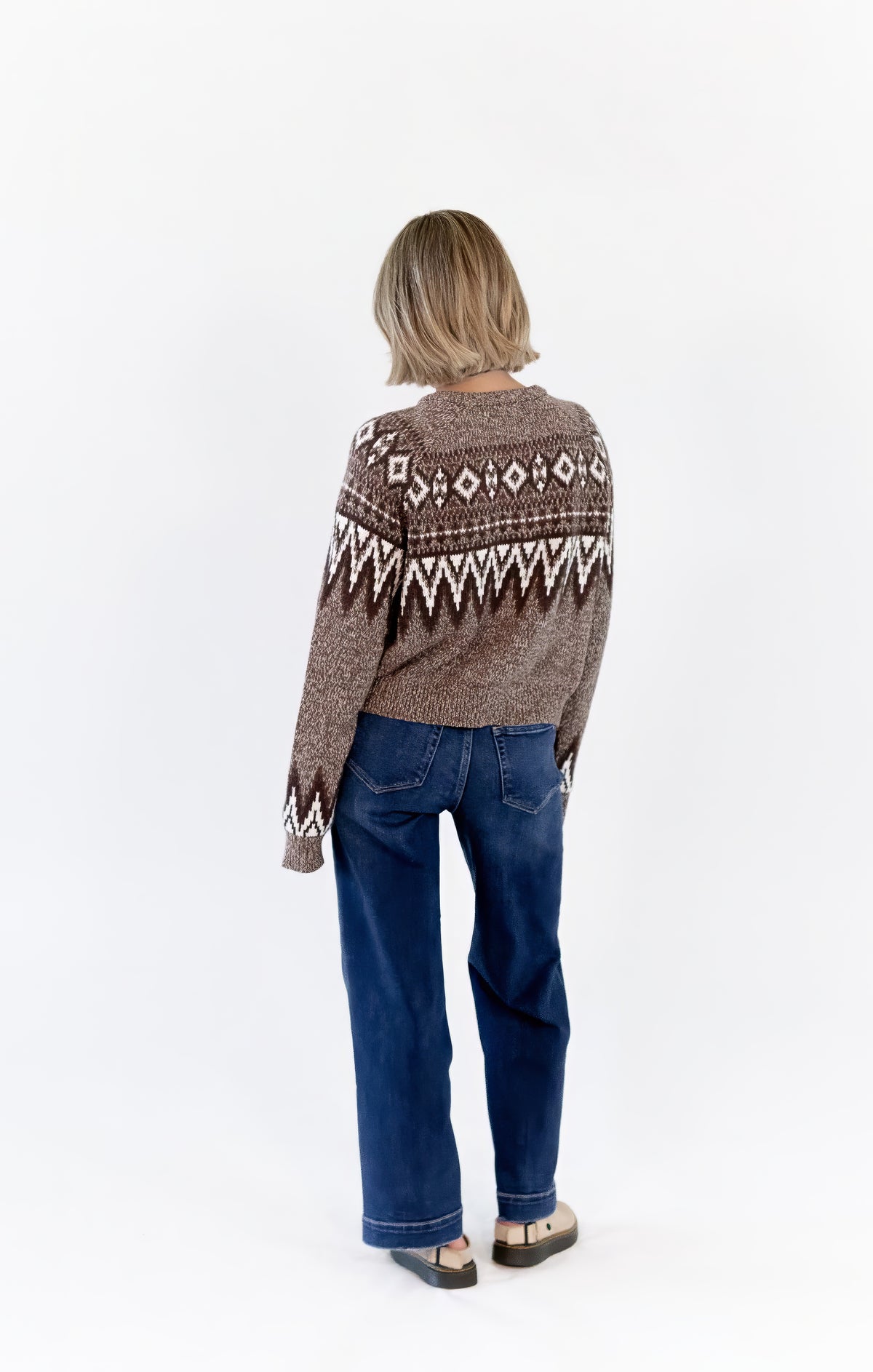Fair Isle Button Down Cardigan
