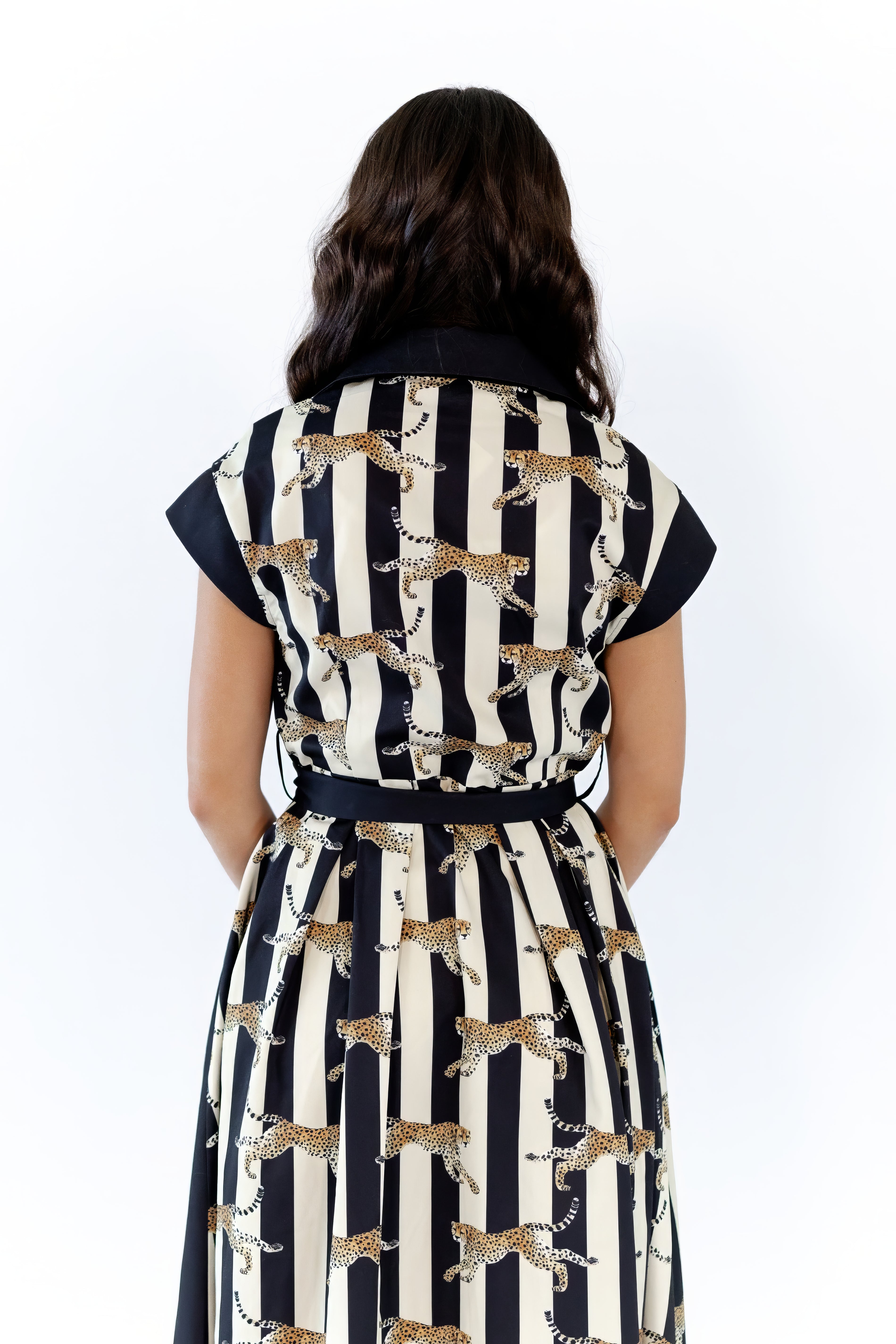 Mecca Striped Cheetah Maxi Dress