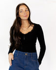 Oskan Lace Trim Top