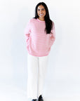 Jenny Cozy Stripe Sweater · Pink
