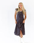 Laney Lace Trim Floral Dress