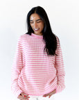 Jenny Cozy Stripe Sweater · Pink