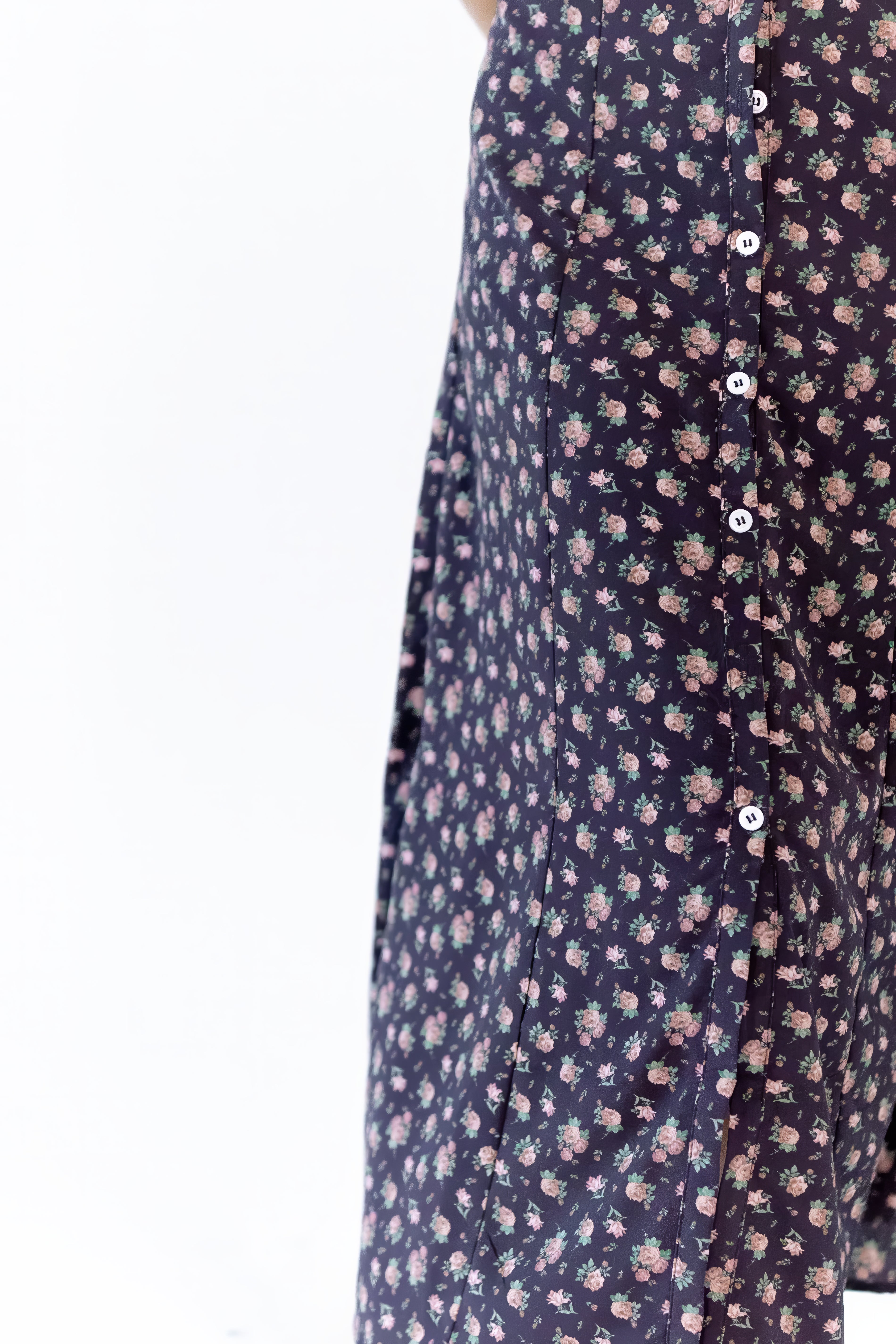 Laney Lace Trim Floral Dress