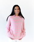 Jenny Cozy Stripe Sweater · Pink