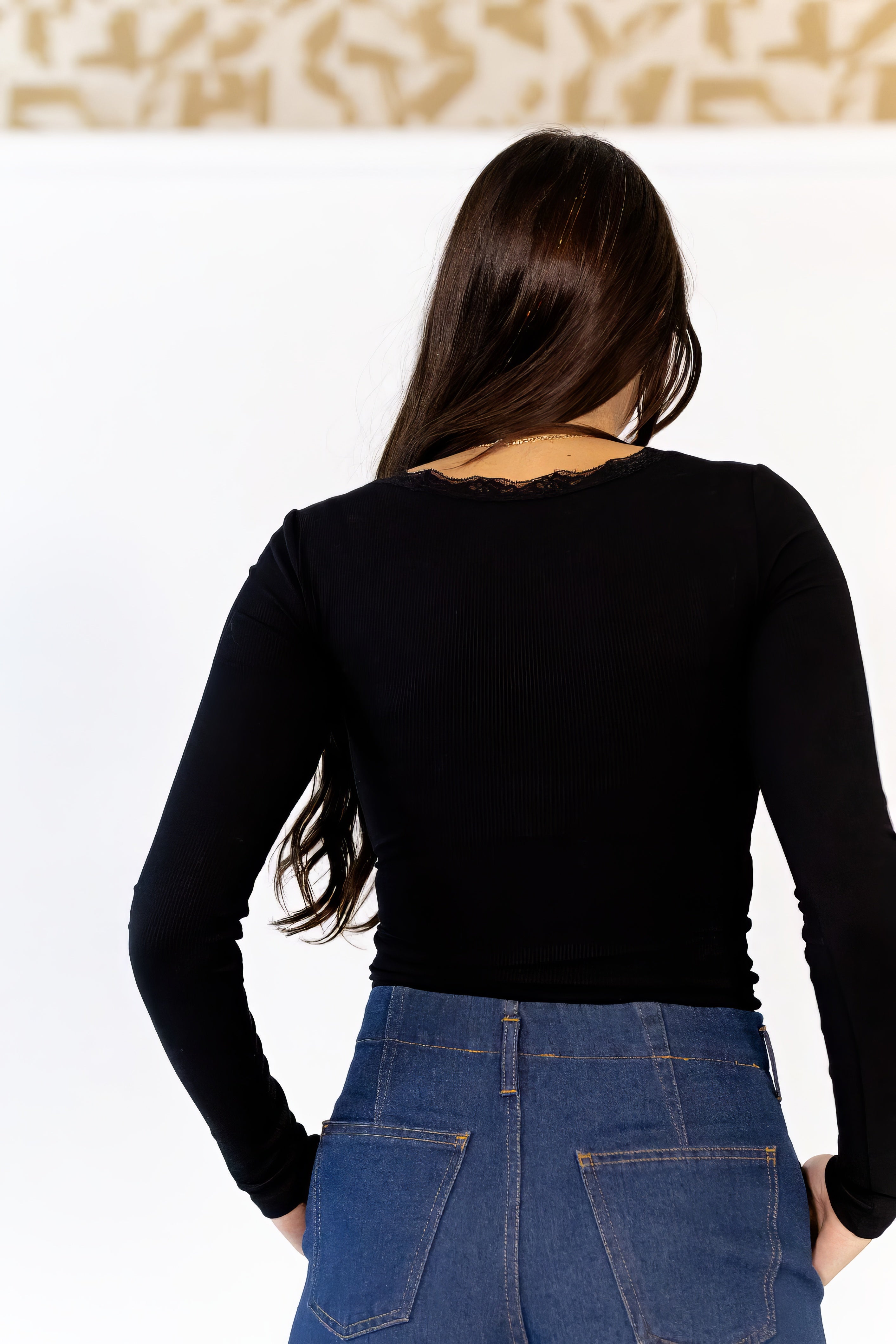 Oskan Lace Trim Top