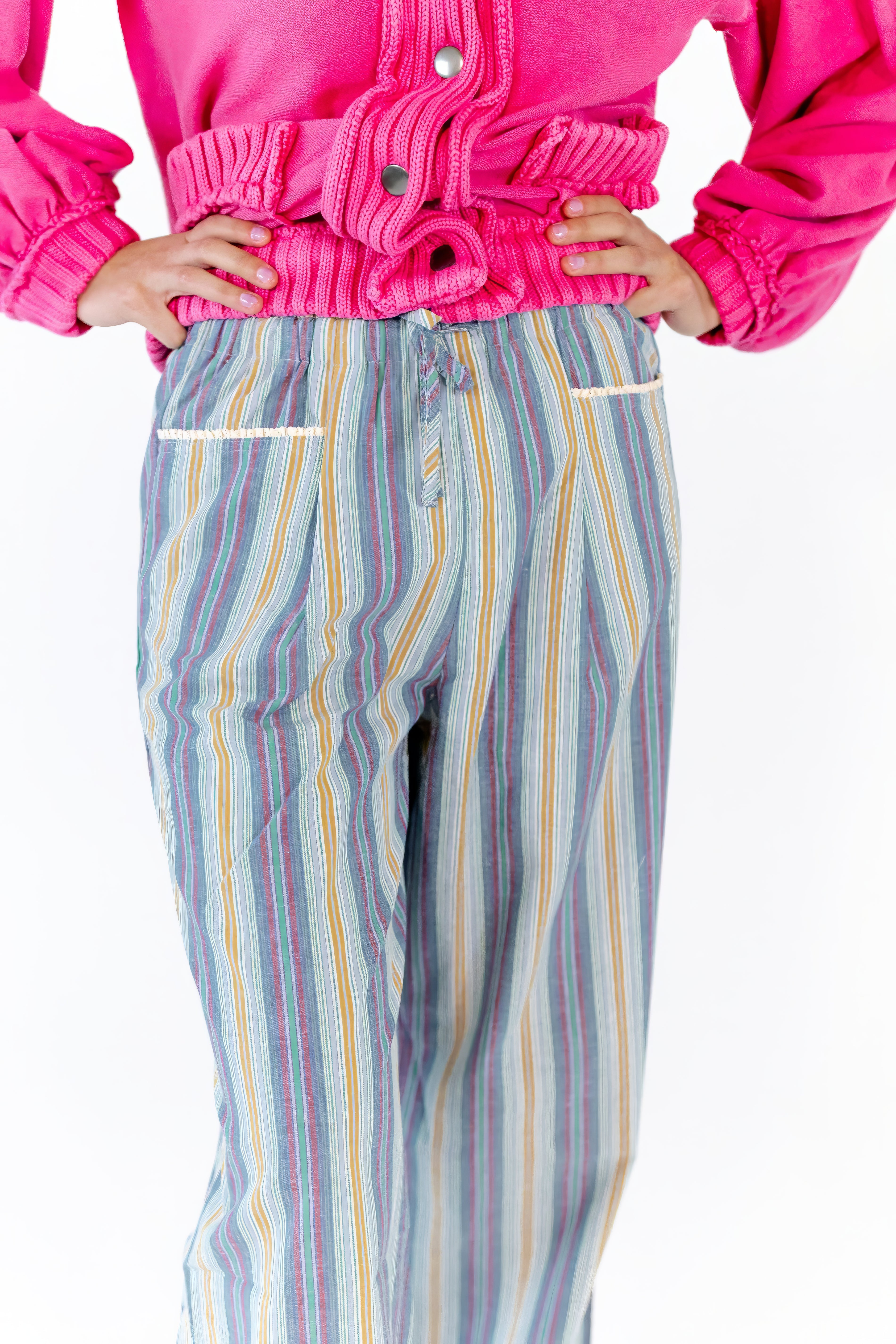 Gema Striped Linen Pants