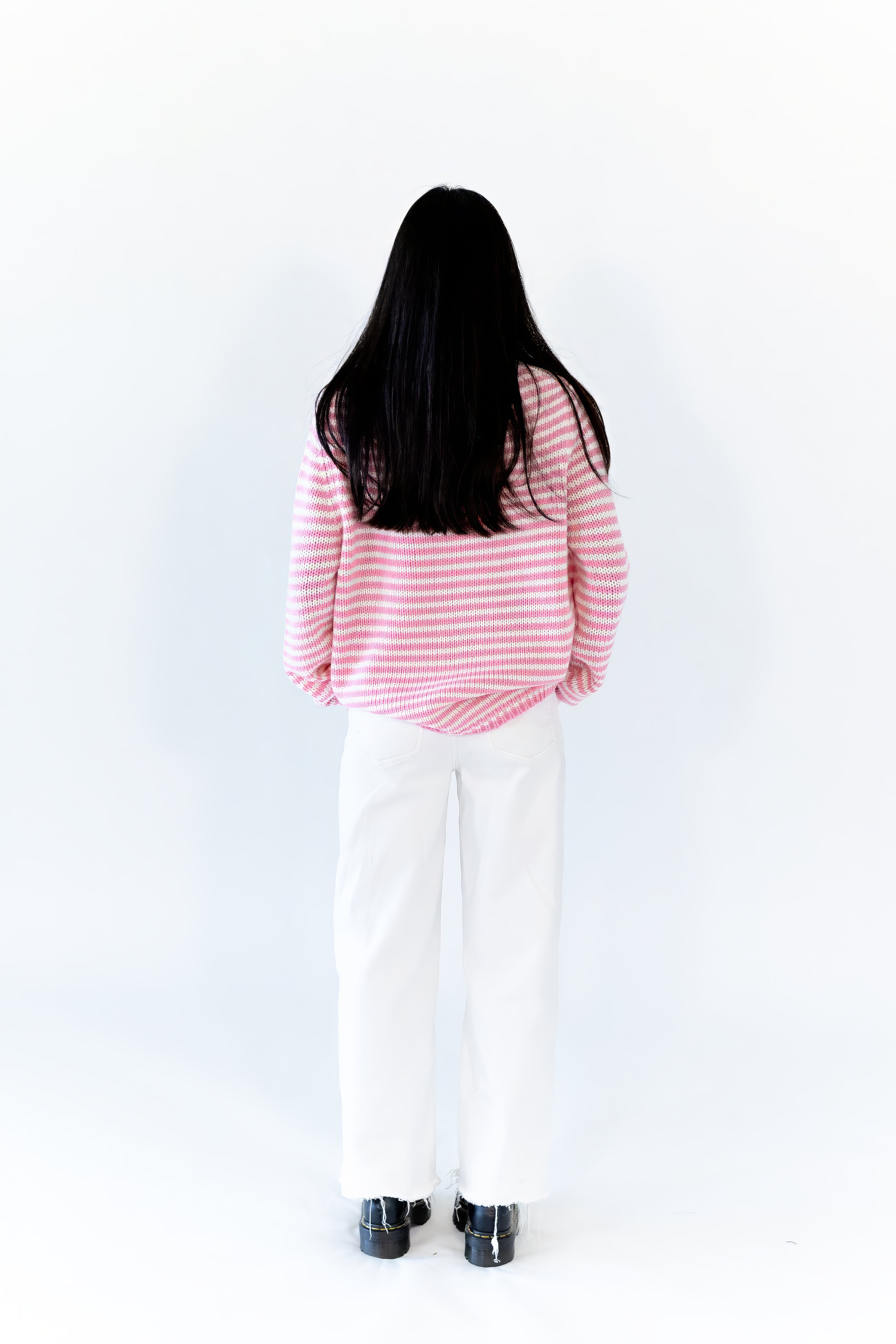 Jenny Cozy Stripe Sweater · Pink