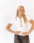 Nixie Button Detail Polo