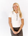 Nixie Button Detail Polo