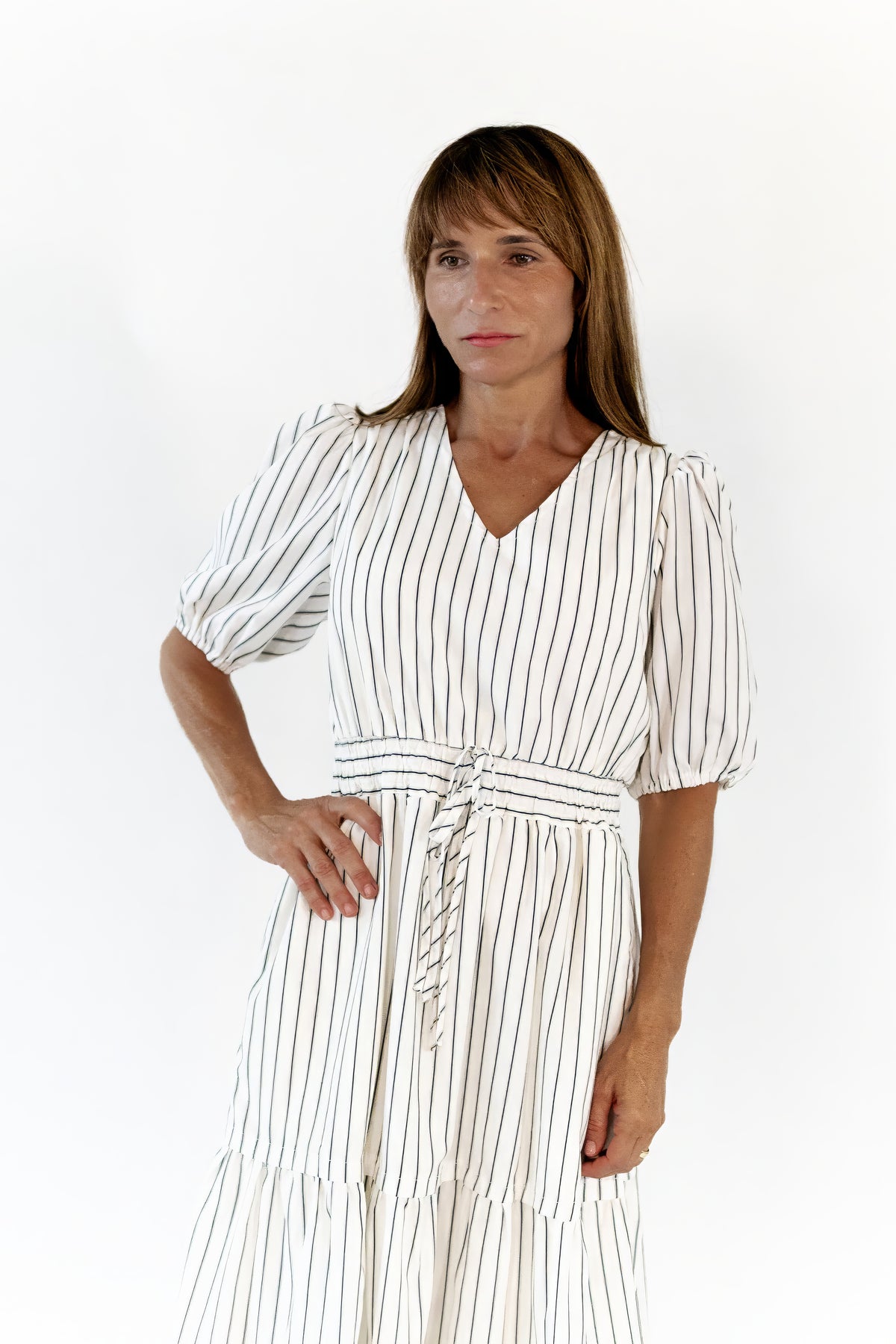 Sander Striped Midi Dress