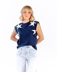 Azure Star Muscle Tee