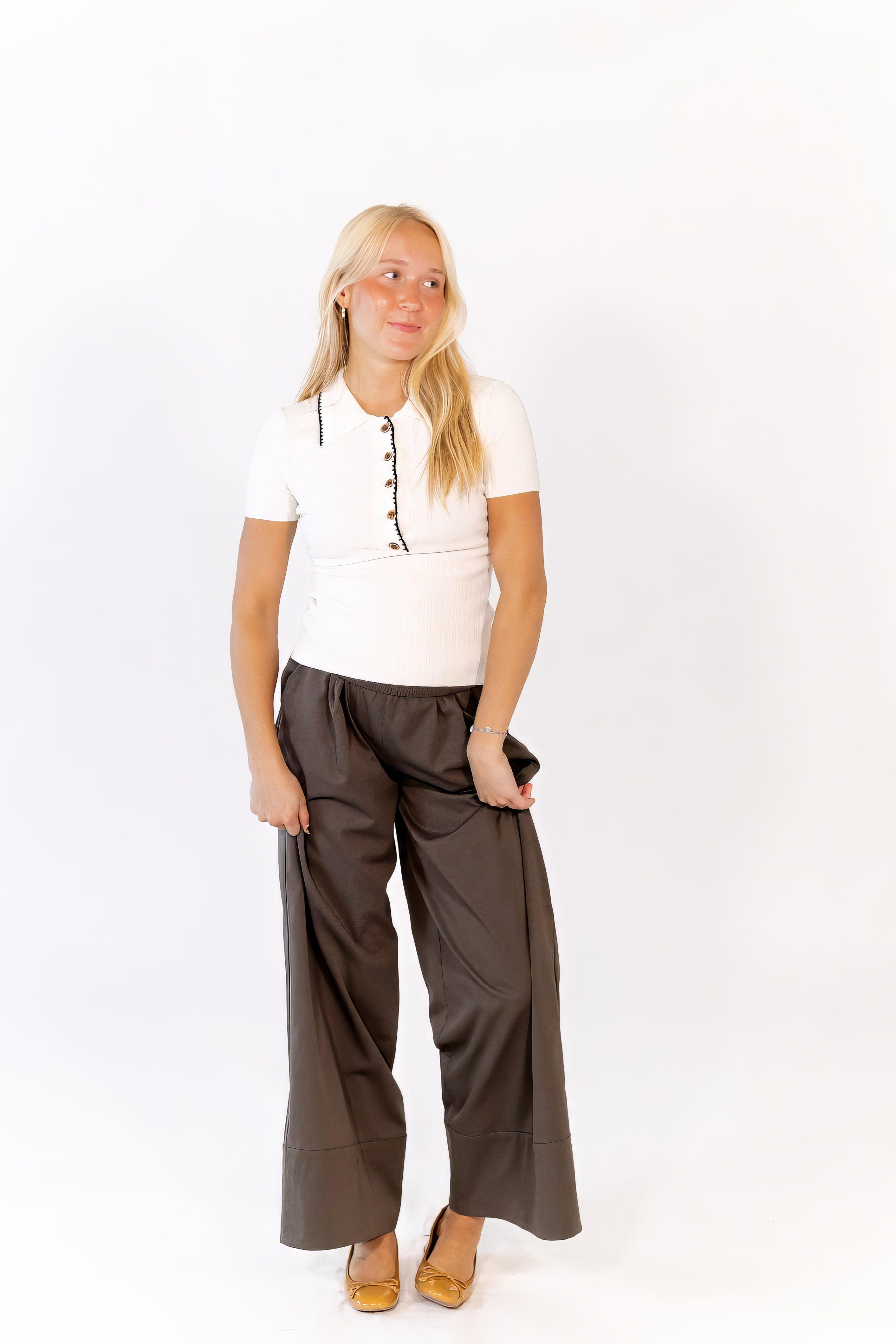 Nixie Button Detail Polo