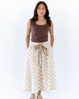 Jenson Polka Dot Tie Skirt · Taupe