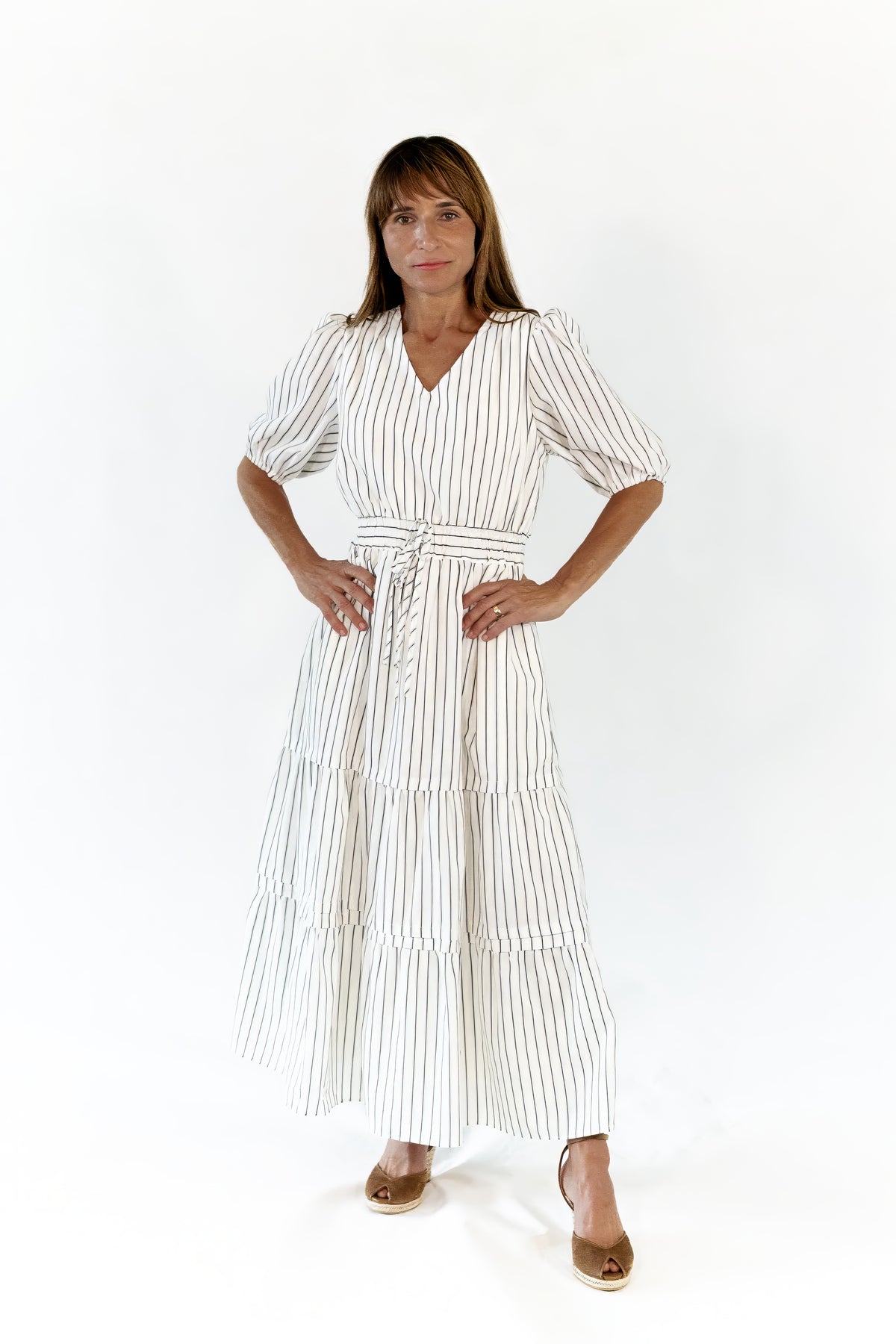 Sander Striped Midi Dress