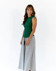 Mabel Exposed Seam Tank · Green