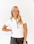 Nixie Button Detail Polo