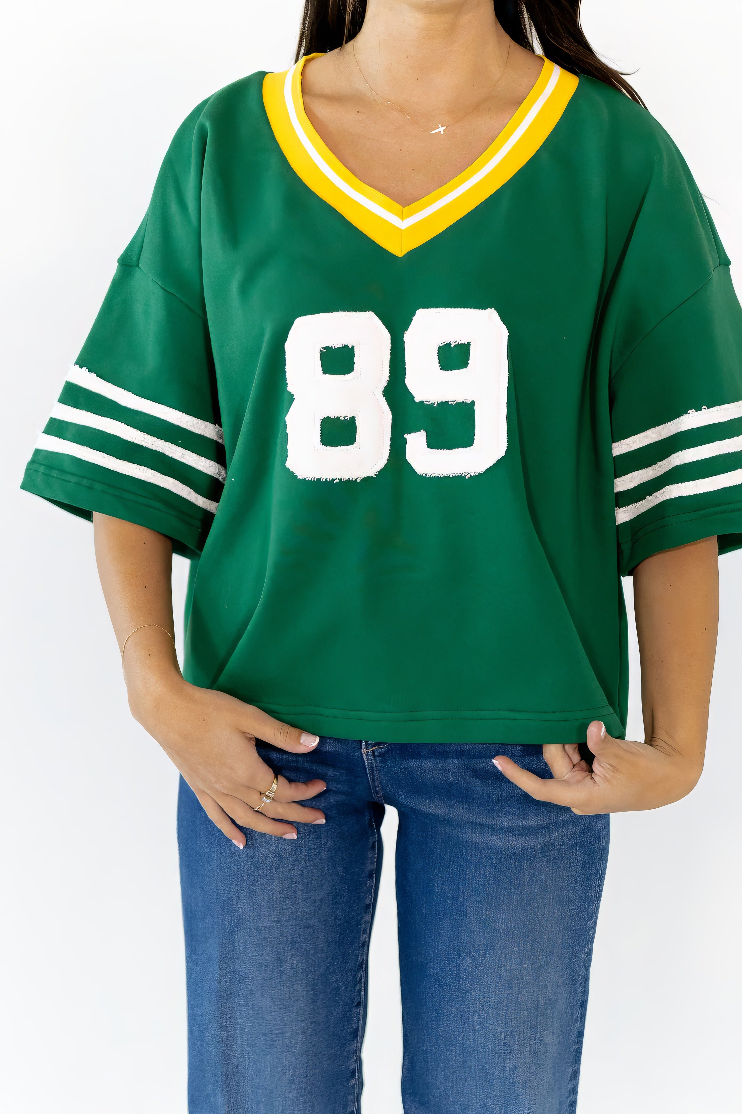 Maison Textured Pullover · Green