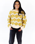 Heather Floral Crew Neck