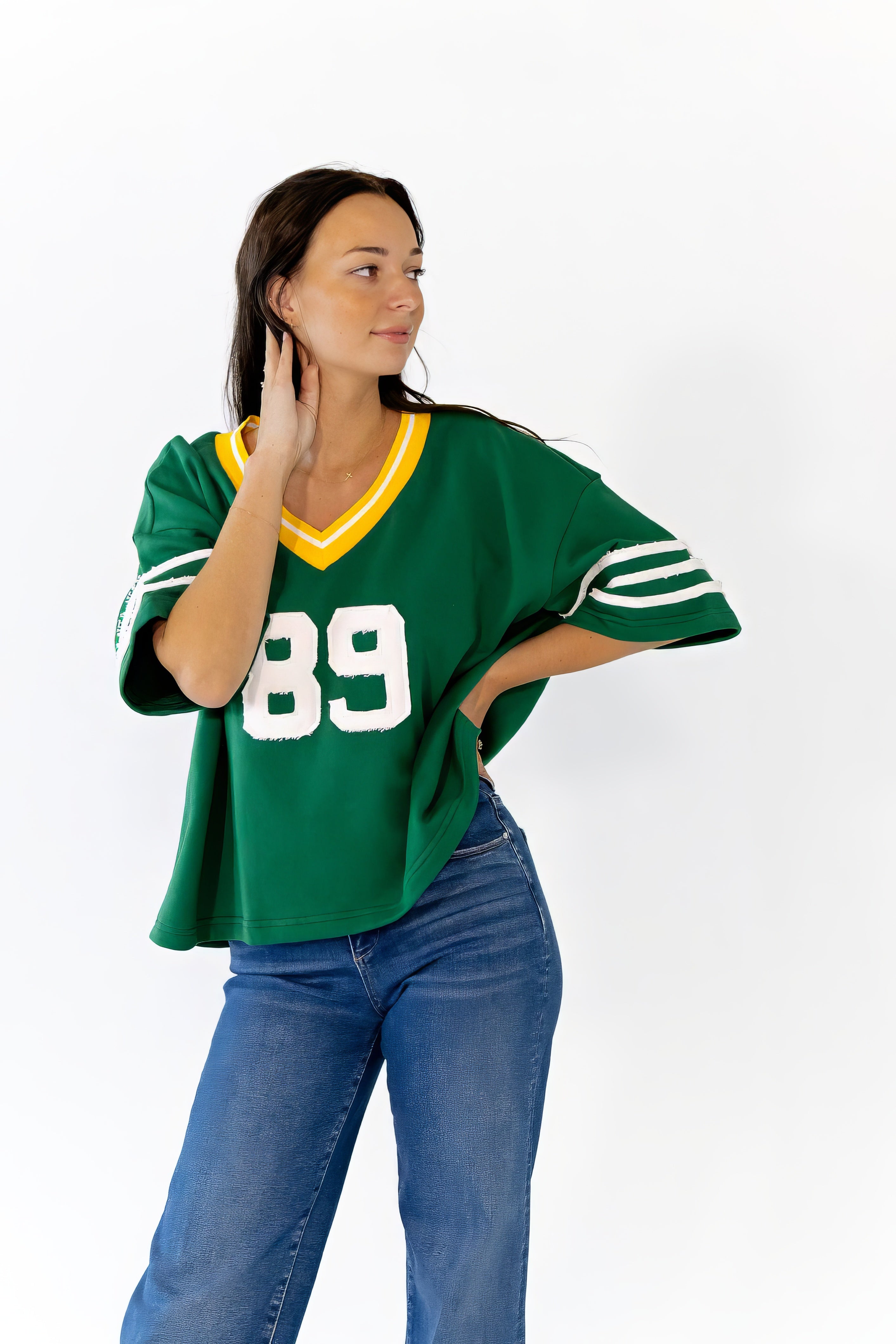 Maison Textured Pullover · Green
