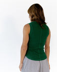 Mabel Exposed Seam Tank · Green