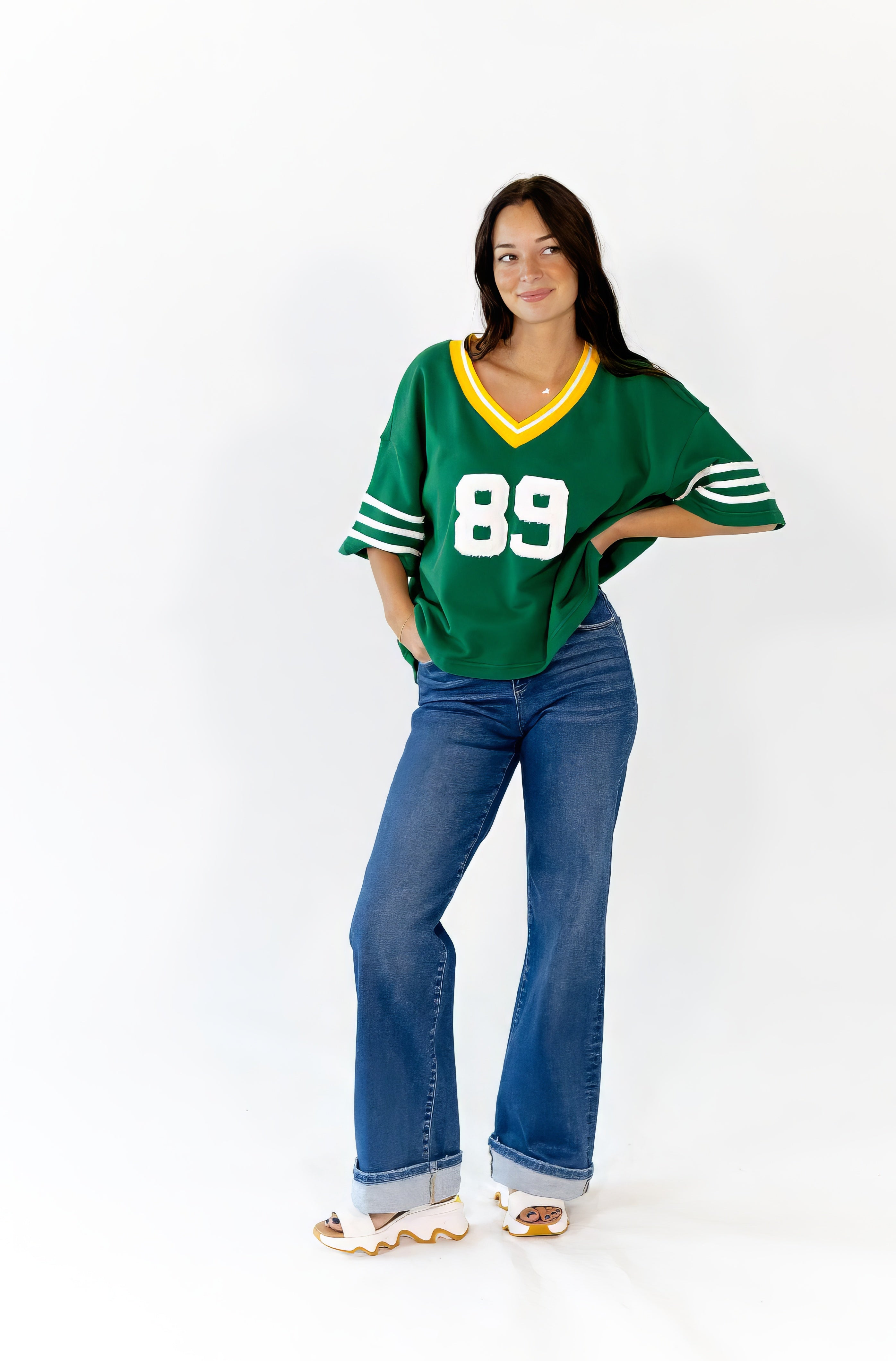 Maison Textured Pullover · Green