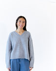 Heather Grey V-Neck Sweater