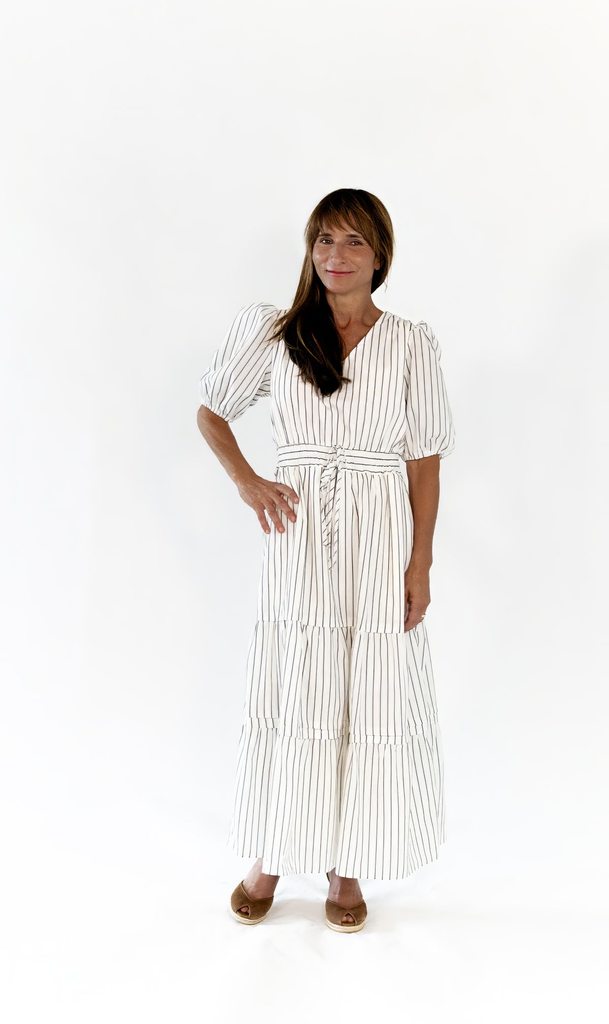 Sander Striped Midi Dress