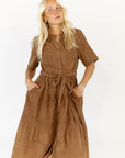 Leisel Corduroy Shirt Dress