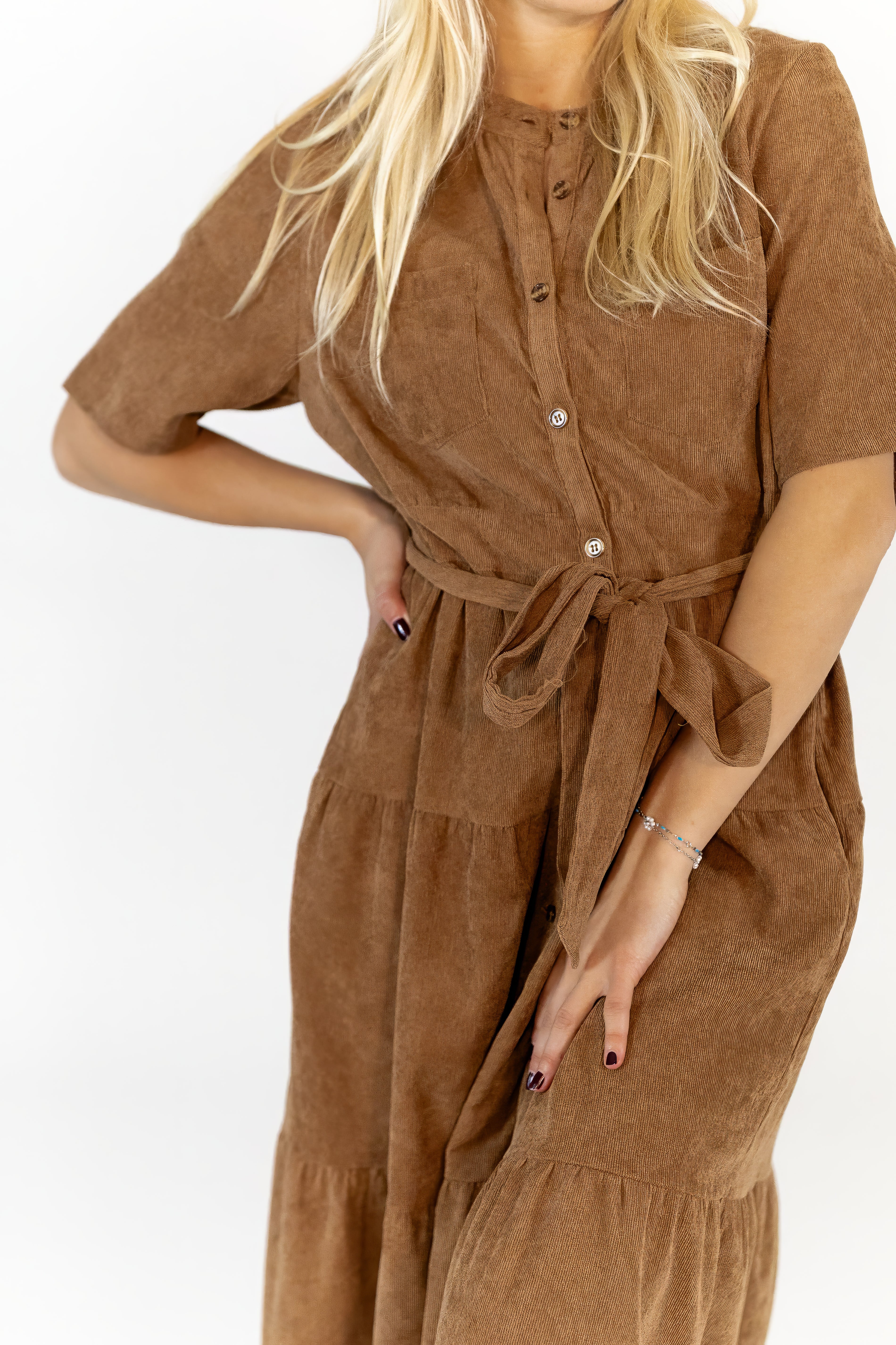 Leisel Corduroy Shirt Dress