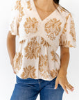 Albini Botanical V-Neck Top