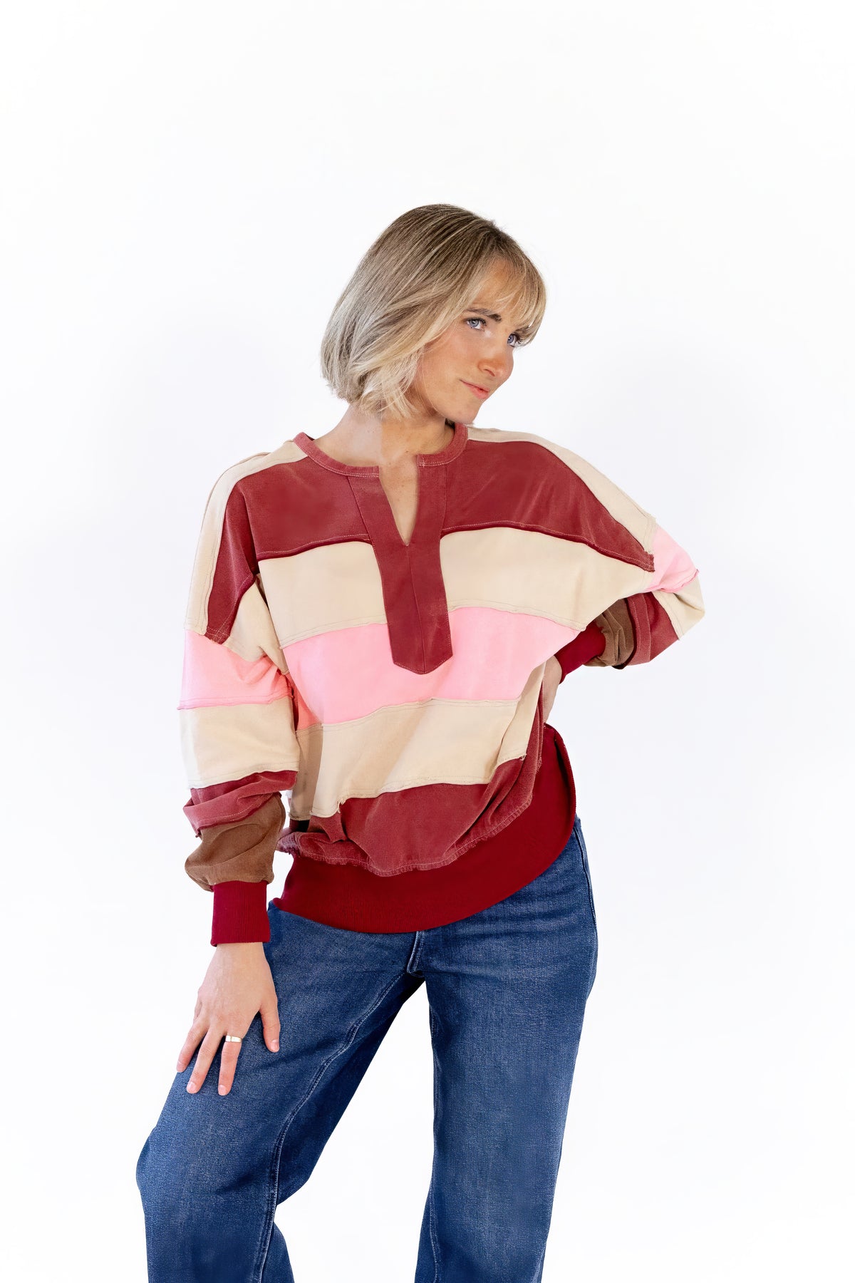 Elena Striped Pullover