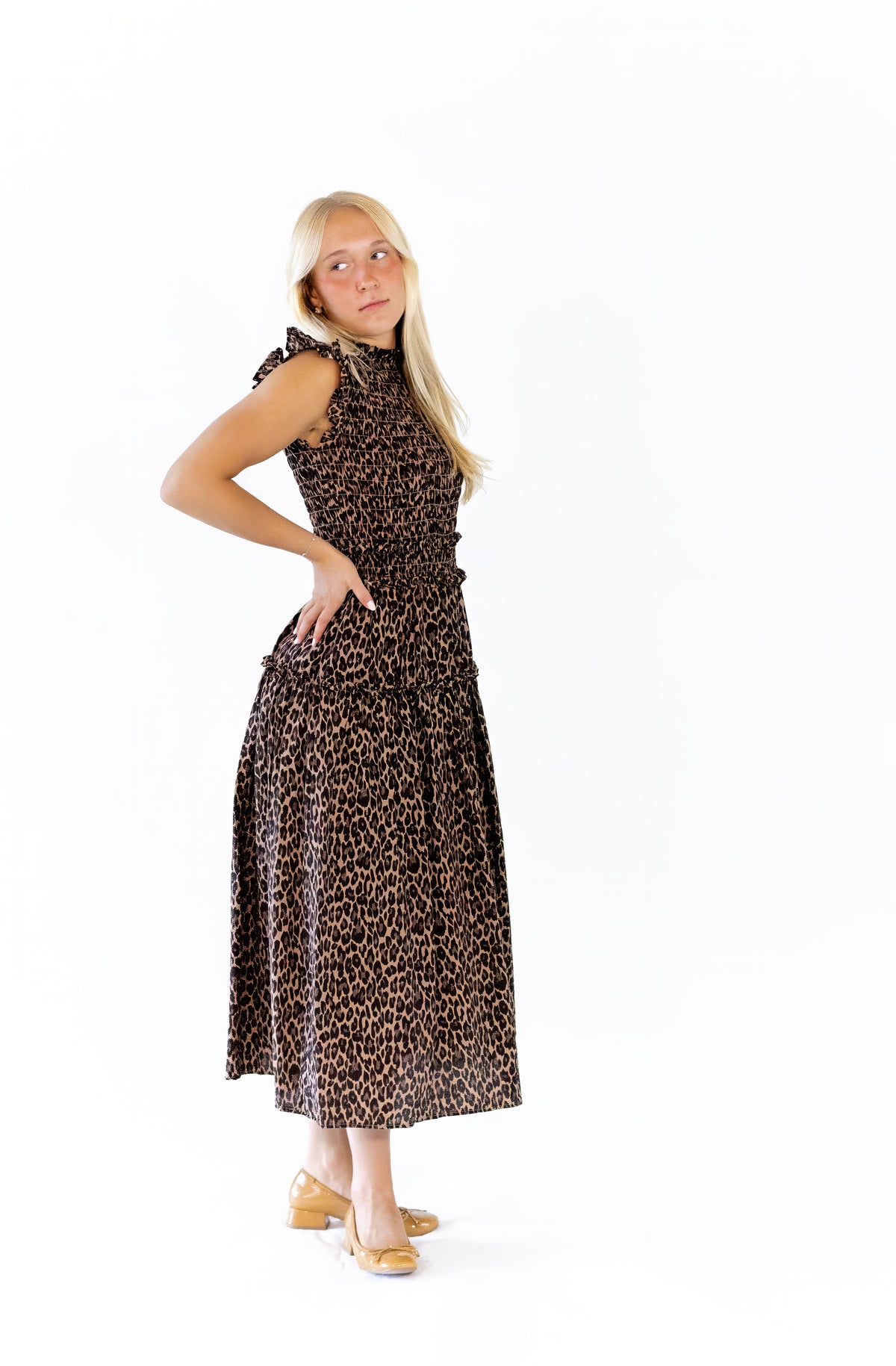 Shania Leopard Print Dress